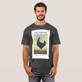 T-shirt Oiseau de l'État du DELAWARE Delaware Blue Hen (Devant entier)