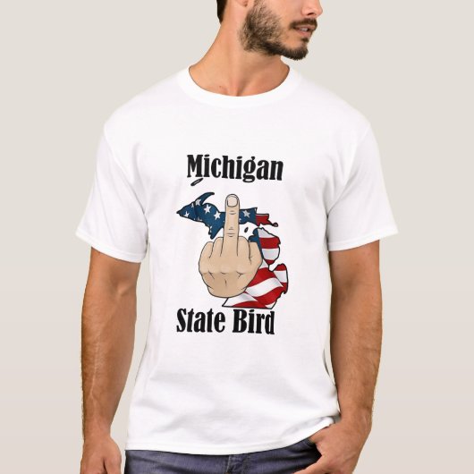 T-shirt oiseau de l'état du Michigan majeur (Devant)