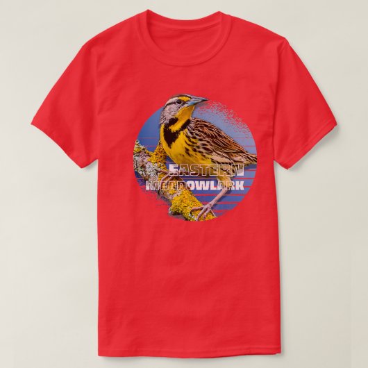 T-shirt Oiseau de Meadowlark (Design devant)