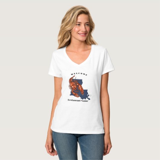T-shirt Oiseau de mer Louisiana nom personnalisé Woo (Devant entier)