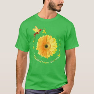T-shirt Oiseau de mer Tournesol Jaune Cancer de l'enfance