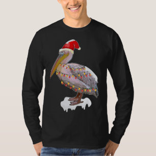 T-shirt Oiseau de Noël Pélican Père Noël Costume Oiseau Am
