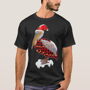 T-shirt Oiseau de Noël Pélican Père Noël Costume Oiseau Am