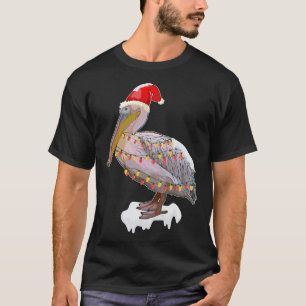 T-shirt Oiseau de Noël Pélican Père Noël Costume Oiseau Am