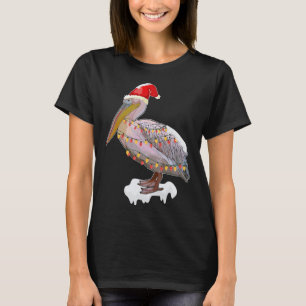 T-shirt Oiseau de Noël Pélican Père Noël Costume Oiseau Am