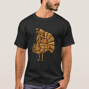 T-shirt Oiseau de paon vintage à vapeur