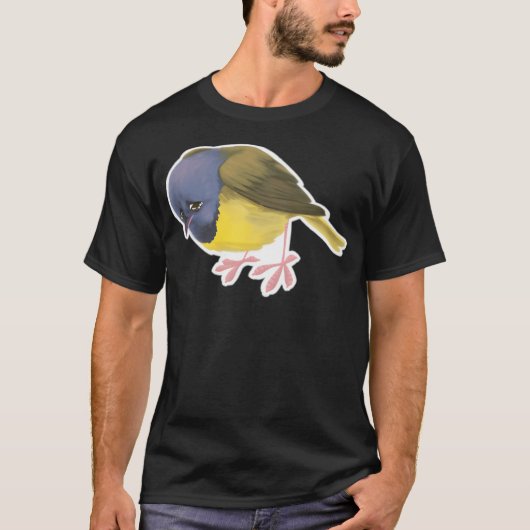 T-shirt Oiseau de Paruline en deuil (Devant)