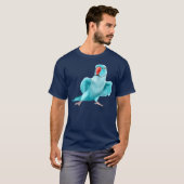 T-shirt Oiseau de perroquet bleu indien (Devant entier)