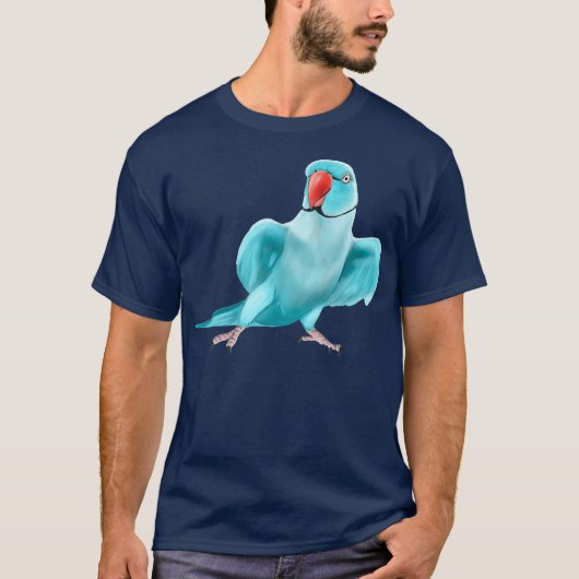 T-shirt Oiseau de perroquet bleu indien (Devant)