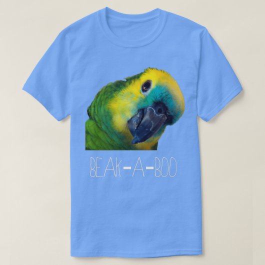 T-shirt Oiseau de perroquet de l'Amazonie verte amusant (Design devant)