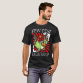 T-shirt Oiseau de perroquet Sarcastique Pew Pew Madafakas (Devant entier)