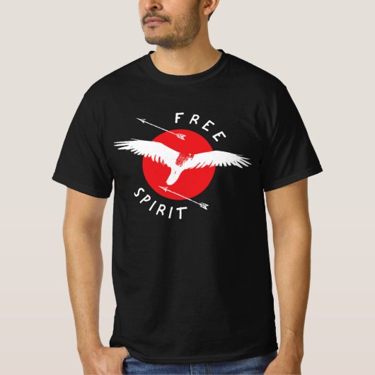 T-shirt Oiseau De Prey Esprit Libre (Devant)