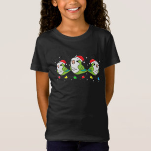 T-Shirt Oiseau de Quaker Parrot Feux de Noël Animaux de c