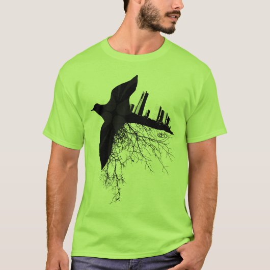 T-shirt oiseau de ville (Devant)