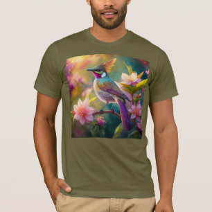 T-shirt Oiseau d'Imaginaire à arc-en-ciel orangé