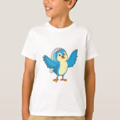 T-shirt Oiseau en mariée avec Voile (Devant)