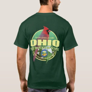 T-shirt Oiseau et fleur d'état de l'Ohio