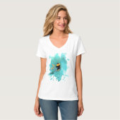 T-shirt Oiseau exotique "CHANSON SUR LE VENT" (Devant entier)
