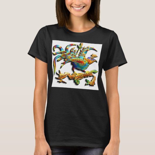 T-shirt Oiseau Exotique Cloisonné (Devant)