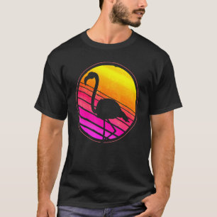 T-shirt Oiseau exotique rétro Animal tropique Animal rose