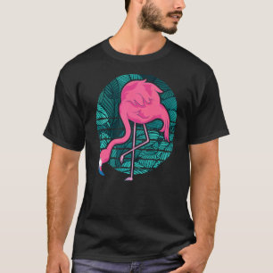 T-shirt Oiseau exotique rétro Oiseau Tropique Flami rose