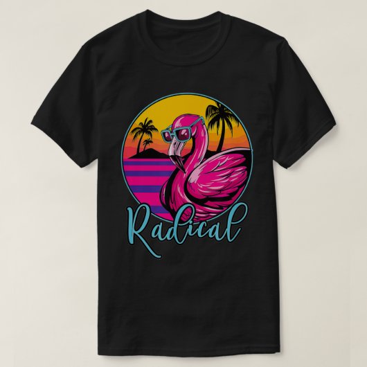 T-shirt Oiseau Flamant rose rose (Design devant)