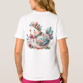T-shirt Oiseau folklorique floral au charme Pastel Boho (Dos)