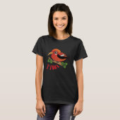 T-shirt Oiseau forestier Iiwi Hawaii (Devant entier)
