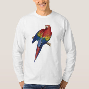 T-shirt Oiseau jaune rouge de vert bleu de perroquet d'ara