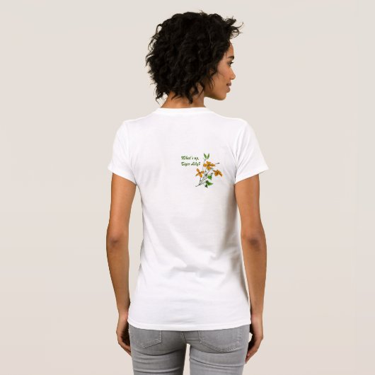 T-shirt Oiseau jaune sur les lis tigrés oranges (Dos entier)