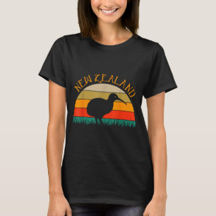 T-shirt Oiseau Kiwi Nz Voyage Néo-Zélandais Nouvelle-Zélan