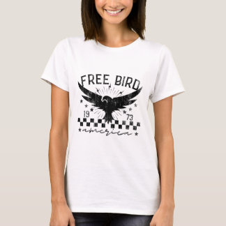 T-shirt Oiseau Libre Vintage 1973 Graphique d'Aigle Améric