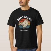 T-shirt Oiseau Lover - Joli Graphisme Oiseau Tee (Devant)