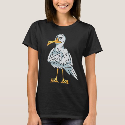 T-shirt Oiseau marin Mouette affamée (Devant)