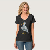 T-shirt Oiseau marin Mouette affamée (Devant entier)