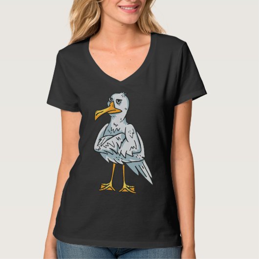 T-shirt Oiseau marin Mouette affamée (Devant)