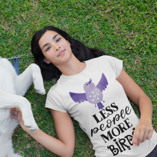 T-shirt Oiseau mignon - Oiseau pourpre Avec Slogan Motivat