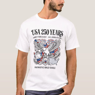 T-shirt Oiseau national des États-Unis et carte du pays