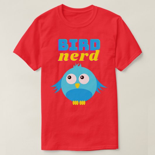 T-shirt Oiseau Nerd Birder mignon Oiseau drôle (Design devant)