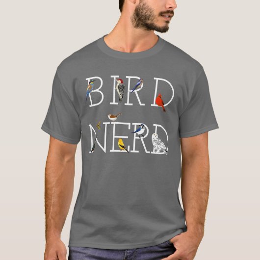 T-shirt Oiseau Nerd deux (Devant)