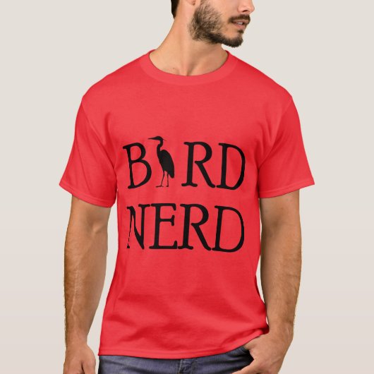 T-shirt Oiseau Nerd pour ornithologue ou ornithologue avec (Devant)