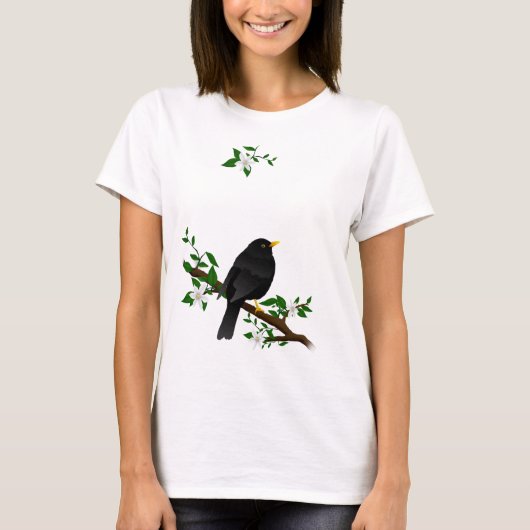 T-shirt Oiseau noir (Devant)