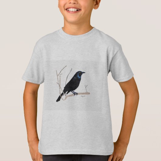 T-shirt oiseau-noir (Devant)