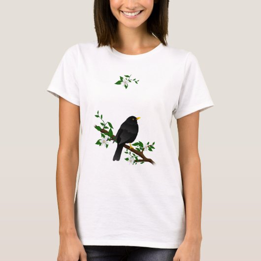 T-shirt Oiseau noir (Devant)