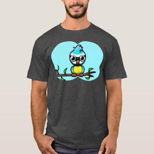 T-shirt Oiseau observer bleu il Oiseau Nerd