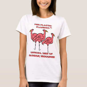 T-SHIRT OISEAU OFFICIEL MADISON WISC DE FLAMANTS ROSES DE