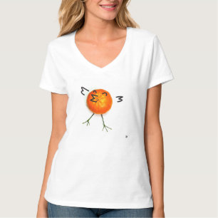 T-SHIRT OISEAU, OISEAU ORANGE.
