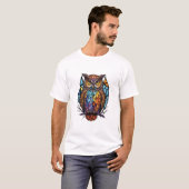 T-shirt Oiseau Oiseau Portrait animal Verre tendu Faune (Devant entier)