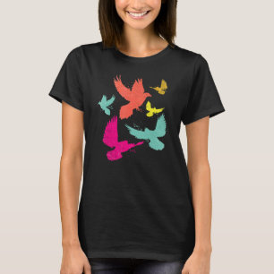 T-shirt Oiseau Pigeon Animal Pigeon Racing Pigeon coloré