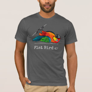 T-shirt Oiseau plat à 40 degrés, amusant, coloré